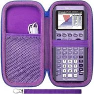 LTGEM EVA Hard Case Compatible with Texas Instruments TI-84 Plus CE/TI-84 Plus/TI-Nspire CX II CAS/TI-Nspire CX II/TI-83 Plus/TI-89 Titanium/TI-85 / TI-93 Color Graphing Calculator, Purple