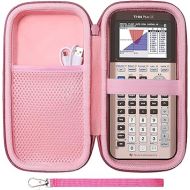 LTGEM EVA Hard Case Compatible with Texas Instruments TI-84 Plus CE/TI-84 Plus/TI-Nspire CX II CAS/TI-Nspire CX II/TI-83 Plus/TI-89 Titanium/TI-85 / TI-92 Color Graphing Calculator, Magenta/Pink