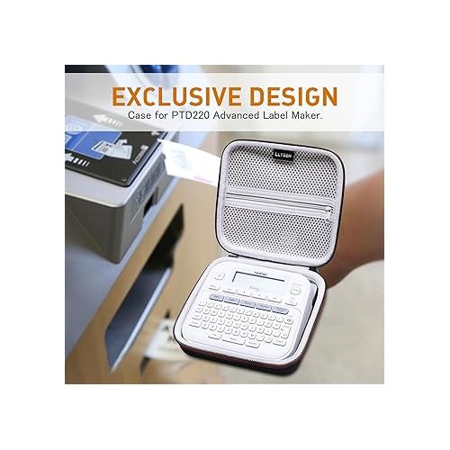  LTGEM EVA Hard Case for Brother P-Touch PTD220/PTD210 Home/Office Everyday Label Maker - Travel Protective Carrying Storage Bag