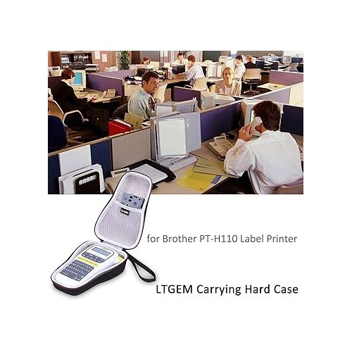  LTGEM Hard Case for Brother P-Touch PTH110 / PT-H111 Pro Easy Portable Label Maker - Travel Protective Carrying Storage Bag