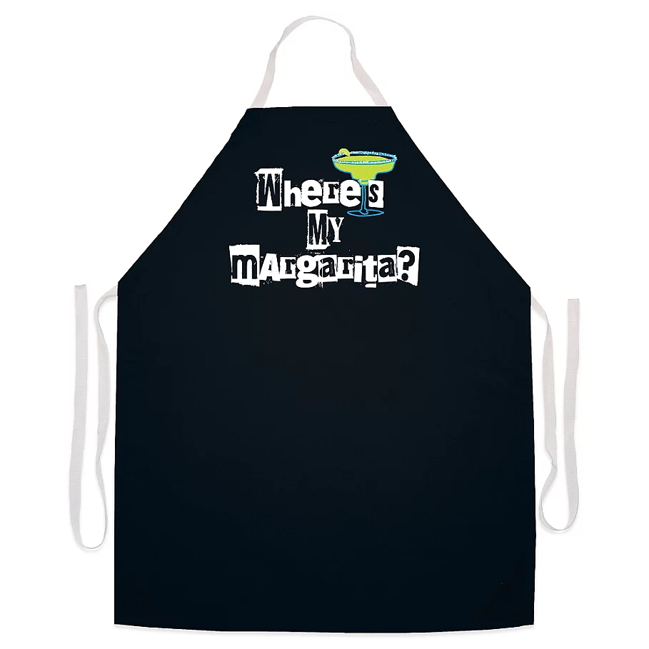 L.A. Imprints Where's my Margarita? Novelty Apron in Black