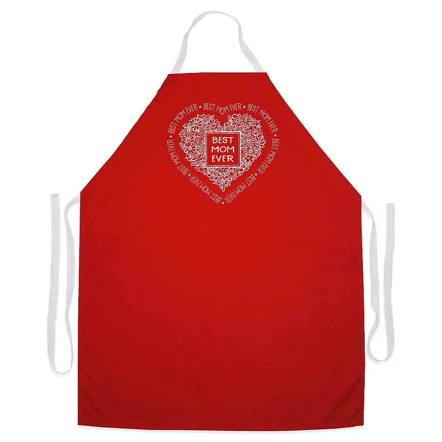 L.A. Imprints Best Mom Ever Novelty Apron in Red