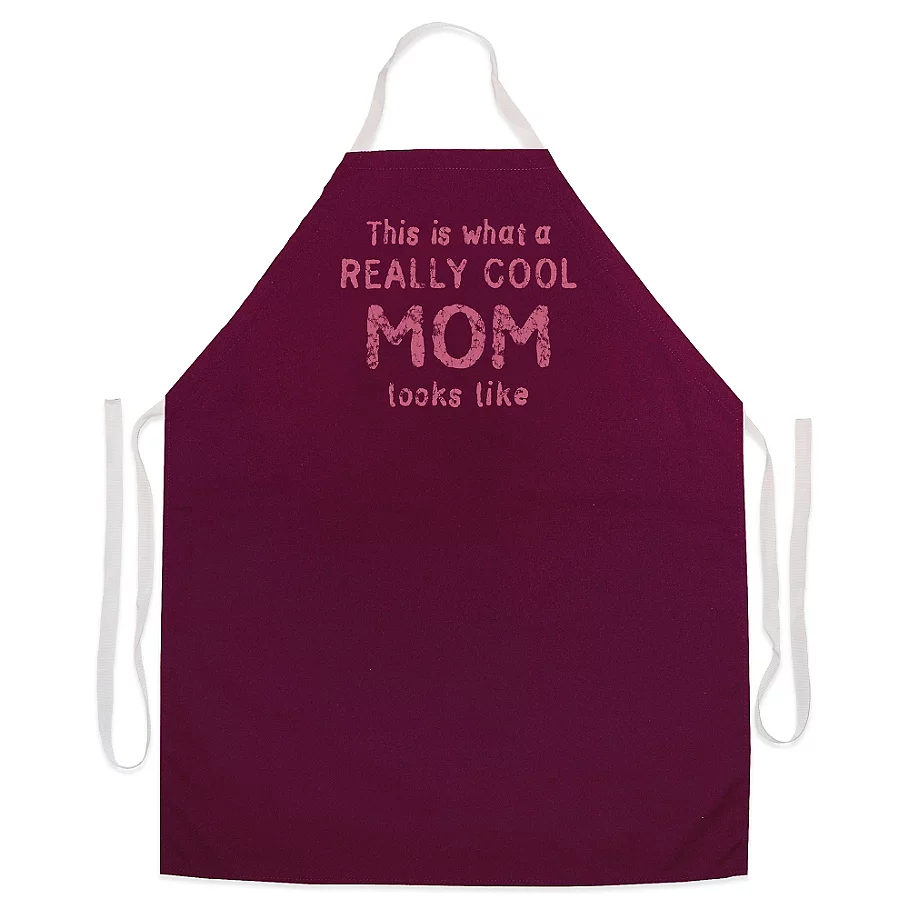 L.A. Imprints Really Cool Mom Novelty Apron in Maroon