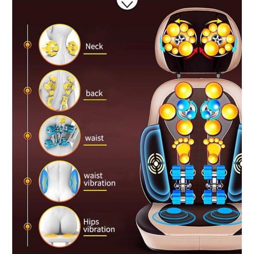  L.Atsain Massaging Cushion With Heat Massager Chair+ Vibration/Powerful 5D Deep Kneading  Massage, Sooth, Relax And Relieve Aches, Pains And Knots For Car Office And Home