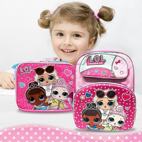  L.O.L. Surprise! LOL Surprise 16 Deluxe 3D Backpack & Matching Insulated Lunch Box Bundle