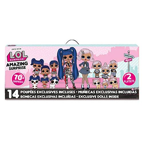  L.O.L. Surprise! Amazing Surprise with 14 Dolls, 70+ Surprises & 2 Playset, Multicolor