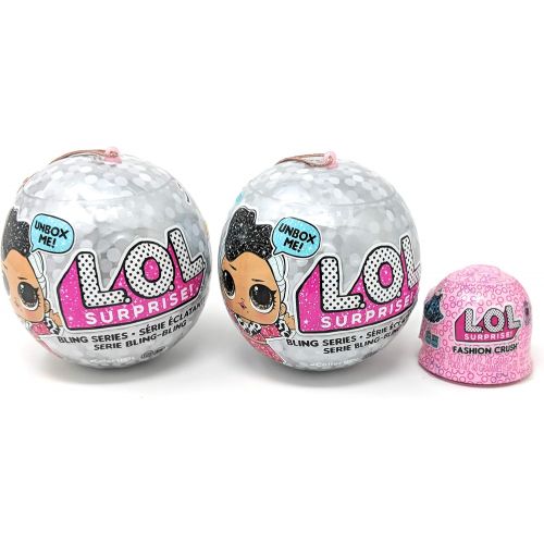  L.O.L. Surprise! LOL Surprise Bling Series (2 Pack) + Bonus (1) Fashion Crush