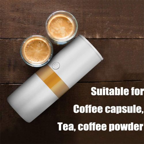  L1 2 in 1 Lightweight Perfect Automatic Capsule Coffee Maker with Reusable Cup Filter, Self-Cleaning Function, Portable Rechargeable Espresso Machine