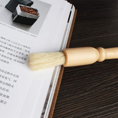  L1 Professional Fine Hair Coffee Grinder Cleaning Brush with Round Wood Handle and Long Lasting Bristles, Kitchen Espresso Machines Dusting Tool