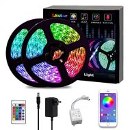 L8star LED Color Changing Rope 32.8ft(10m) SMD 5050 Light Strips with Bluetooth Controller Sync to Music Apply for TV, Bedroom, Party and Home Decoration, RGB+White