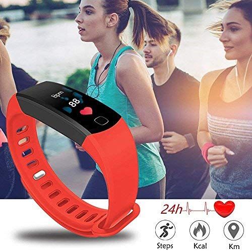  L8star Fitness Tracker Heart Rate Monitor-Smart Activity Tracker with Sleep Monitor, Waterproof Smart Fitness Band with Step Counter, Calorie Counter, Pedometer Watch，Blood Pressure for W