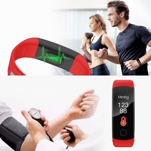  L8star Fitness Tracker Heart Rate Monitor-Smart Activity Tracker with Sleep Monitor, Waterproof Smart Fitness Band with Step Counter, Calorie Counter, Pedometer Watch，Blood Pressure for W