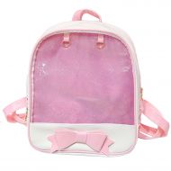 LA CHA Girls Candy Backpack Purses with Bowknot Clear Ita Backpacks Bag for Teens