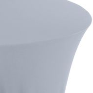 LA Linen Round Spandex Tablecloth 36 x 30 High, Gray Light