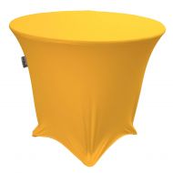LA Linen Spandex Tablecloth, 48-Inch Round 30-Inch High, Yellow