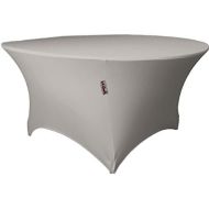 LA Linen Round Spandex Tablecloth 72 x 30 High, Gray Light