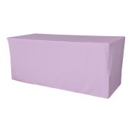 LA Linen 96 length x 30 wide x 30 tall / Polyester Poplin Fitted Tablecloth / Pack of 1 / Lilac.