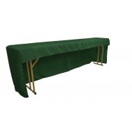 LA Linen Open Back Polyester Poplin Tablecloth 96 L x 18 W x 30 H, Hunter Green