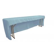 LA Linen Open Back Polyester Poplin Tablecloth 72x 18x 30, Light Blue