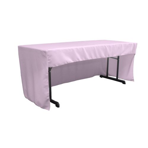  LA Linen Open Back Polyester Poplin Fitted Tablecloth 72 L W x 30 H, Lilac