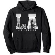 LA Los Angeles California Apparel Co. Los Angeles California LA Skyline Pride Black White Vintage Pullover Hoodie