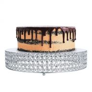 LACrafts Designer Crystal Diamond Cake Stand for Weddings (18) - Silver