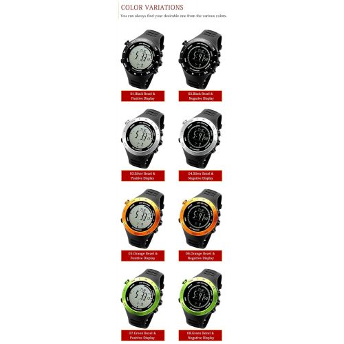  LAD WEATHER LAD-WEATHER Heart-Rate-Monitor Altimeter-Barometer-Compass Thermometer-USB-Rechargeable Climbing-Trekking-Watch