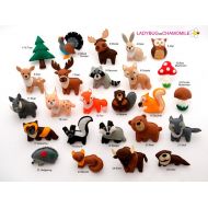 /Etsy FOREST ANIMALS, WOODLAND animals felt ornaments, toys, magnets - Price per 1 item - felt Ornaments, Toys,Forest animals ornaments