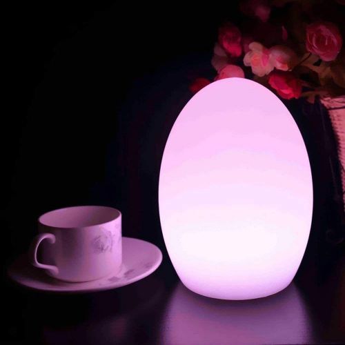  LED Glowing Mood Light, LAFEINA 16 RGB Color Changing Night Light, 4 Lighting Effects IP65 Waterproof, Remote Control Rechargeable Home Bedside Decorative Lighting (7.5 Egg)