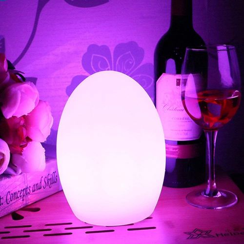  LED Glowing Mood Light, LAFEINA 16 RGB Color Changing Night Light, 4 Lighting Effects IP65 Waterproof, Remote Control Rechargeable Home Bedside Decorative Lighting (7.5 Egg)