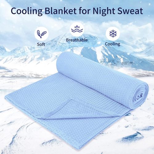  [아마존베스트]LAGHCAT Cooling Blanket, Summer Cooling Blanket for Hot Sleeper Night Sweat, Cold Cool Lightweight Bamboo Blanket for Couch Bed, Blanket Cozy Soft for All Season Use