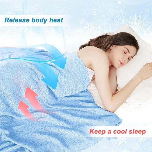  [아마존베스트]LAGHCAT Cooling Blanket, Summer Cooling Blanket for Hot Sleeper Night Sweat, Cold Cool Lightweight Bamboo Blanket for Couch Bed, Blanket Cozy Soft for All Season Use