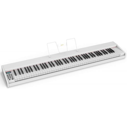  [아마존베스트]LAGRIMA LAG-600 Full Size Key Portable Digital Piano, 88 Key Electric Keyboard Piano for Beginner/Adults, Bluetooth, Sustain Pedal, Power Supply, Music Stand, Black（Not Including S