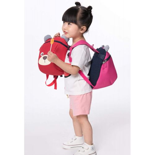  LAKEAUSY Children Kids Small Toddler Backpack With Leash Bear for Boy Girl Under 3 Years