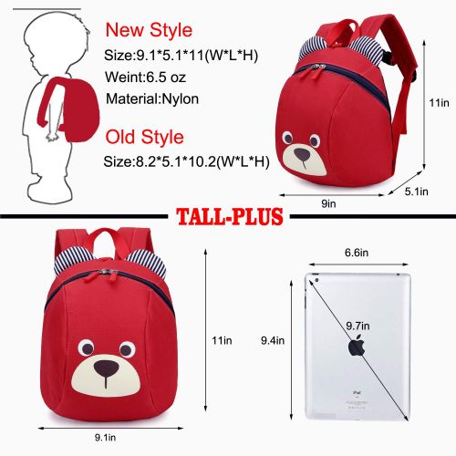  LAKEAUSY Children Kids Small Toddler Backpack With Leash Bear for Boy Girl Under 3 Years