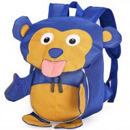 LAKEAUSY Cartoon Monkey Infant Backpack Safety Harness Kid Preschool Chest Strap Rucksack