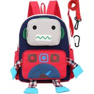 LAKEAUSY Chilren Kid Backpack Boy Preschool Girls Red with Leash Harness Unise Girls