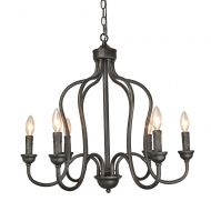 LALUZ Chandeliers, Foyer Pendant Lights for for Kitchen Island Dinning Room Bedroom, A03250