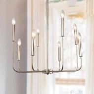 LALUZ Candle Chandelier Champagne Contemporary Modern Light Fixture, A03225