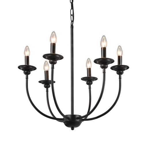  LALUZ 3-Light Transitional Chandelier for Living Room, Kitchen Island Lighting for Dining Room with Wood Pendant