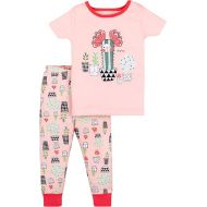 Lamaze Baby Girls' Super Combed Natural Cotton Tight Fit Short Sleeve Sleepwear 2 Piece Set, Footless, 1 Pack