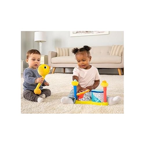  Lamaze Squeeze Beats First Drum Set - Baby Sensory Toy Includes Funny Animal Sounds - Colorful Baby Musical Toys for Early Childhood Development - Ages 12 Months and Up