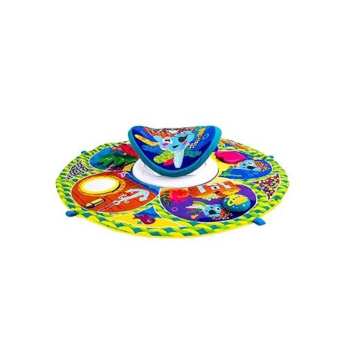  Lamaze Captain Calamari Spin and Explore Baby Gym Activity Center - Baby Tummy Time Play Mat - Sensory Play Mat for Ages 0 Months and Up