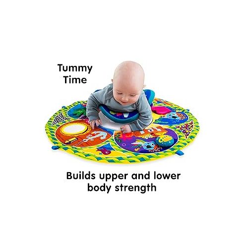  Lamaze Captain Calamari Spin and Explore Baby Gym Activity Center - Baby Tummy Time Play Mat - Sensory Play Mat for Ages 0 Months and Up