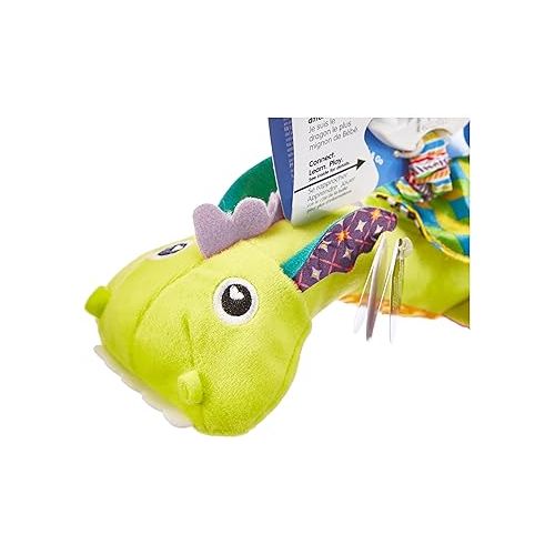  Lamaze Flip Flap Dragon Clip On Car Seat and Stroller Toy - Soft Baby Hanging Toys - Baby Crinkle Toys with High Contrast Colors - Baby Travel Toys Ages 0 Months and Up