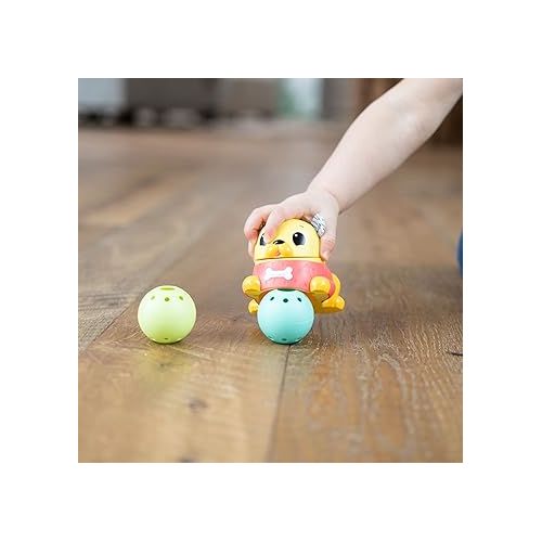  Lamaze Crawl & Chase Pug Ball Popper Toy - Includes Pug Ball Popper and 2 Baby Ball Toys - Baby Tummy Time and Crawling Toys - Baby Gifts for Ages 18 Months and Up