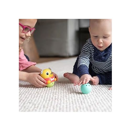  Lamaze Crawl & Chase Pug Ball Popper Toy - Includes Pug Ball Popper and 2 Baby Ball Toys - Baby Tummy Time and Crawling Toys - Baby Gifts for Ages 18 Months and Up