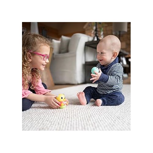  Lamaze Crawl & Chase Pug Ball Popper Toy - Includes Pug Ball Popper and 2 Baby Ball Toys - Baby Tummy Time and Crawling Toys - Baby Gifts for Ages 18 Months and Up
