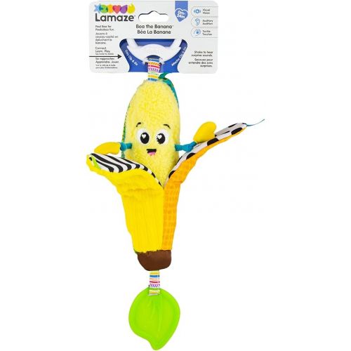  LAMAZE Bea The Banana, Clip on Pram and Pushchair Newborn Baby Toy, Sensory Toy for Babies with Colours and Sounds, Development Toy for Boys and Girls Aged 0 to 24 Months