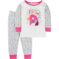 Lamaze Baby Girls' Super Combed Natural Cotton Tight Fit Long Sleeve Sleepwear 2 Piece Set, Footless, 1 Pack